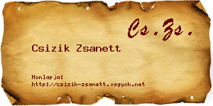 Csizik Zsanett névjegykártya